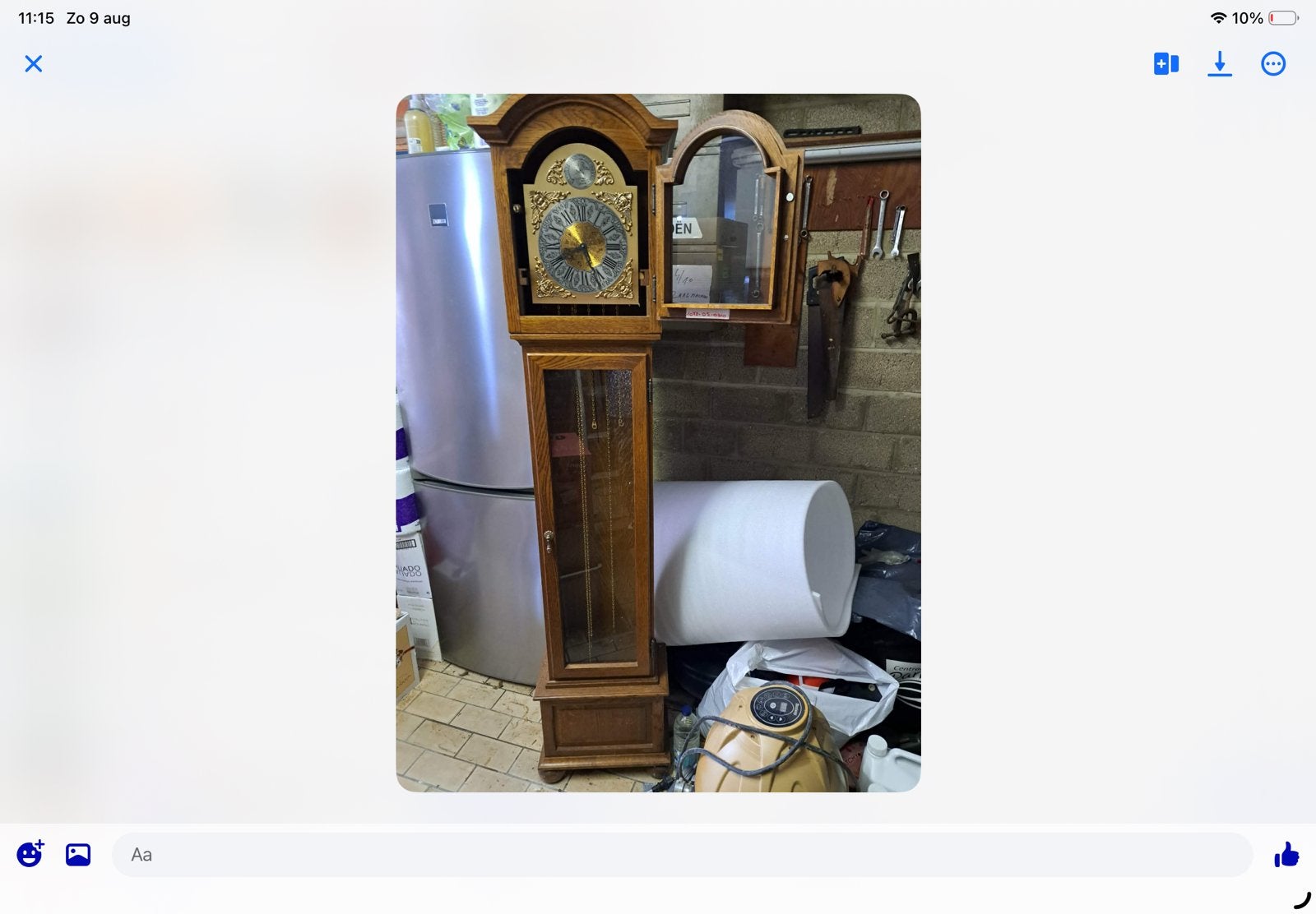 Staande klok met slinger en gewichten, Antiek en Kunst, Ophalen