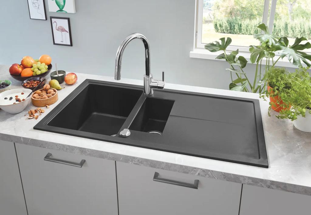 Grohe Spoelbak K400 Composit 100x50, Ophalen, Zo goed als nieuw