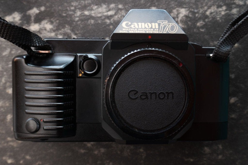 Canon T70 analoge fotocamera, Enlèvement ou Envoi, Utilisé, Canon