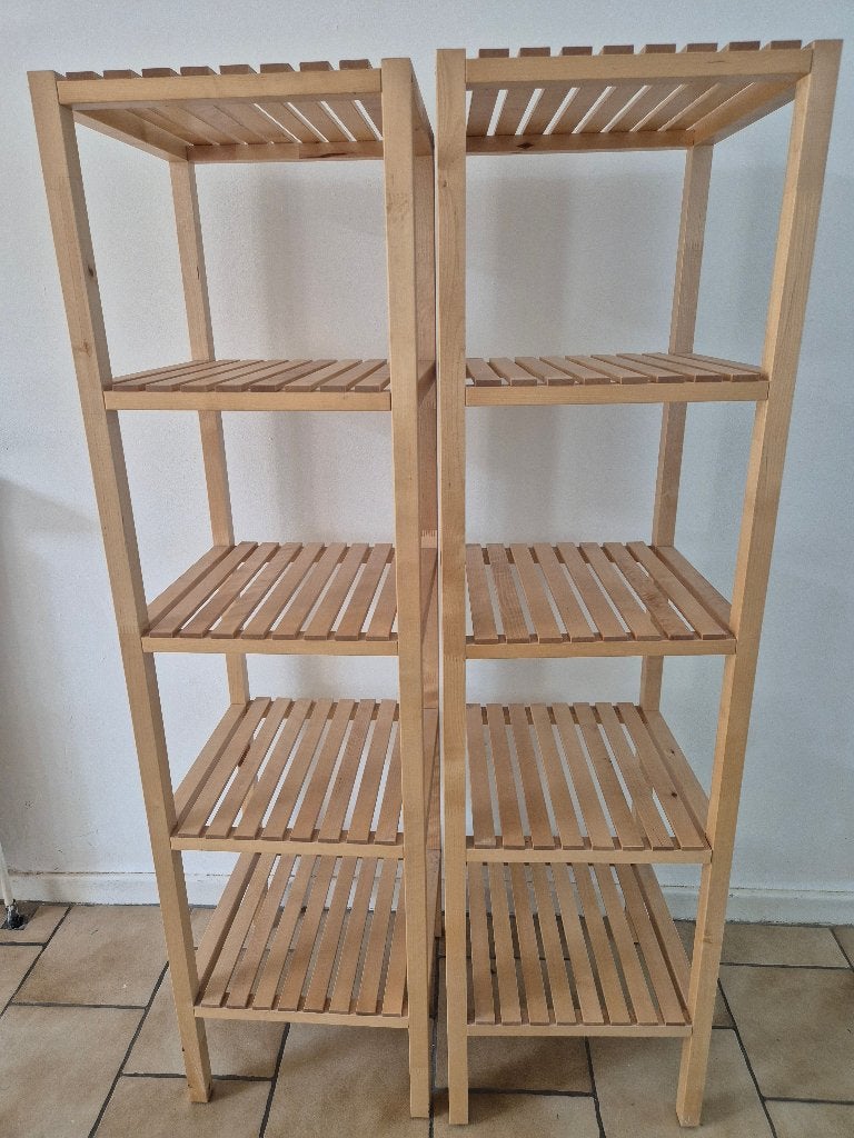 2x Ikea houten rek, Ophalen, Gebruikt