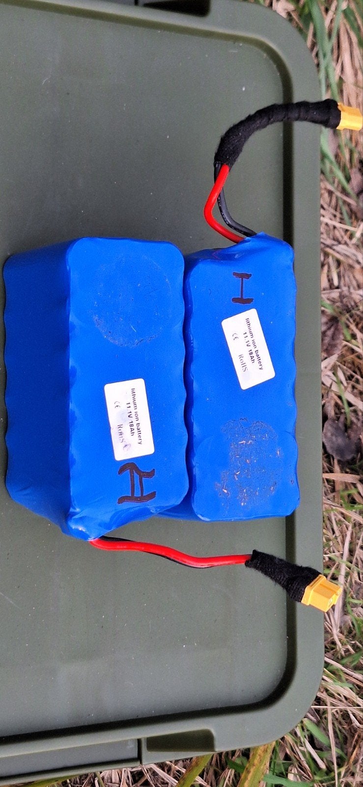 2 x Li Ion batterijen 18 Ah met lader., Watersport en Boten, Hengelsport | Karpervissen, Ophalen