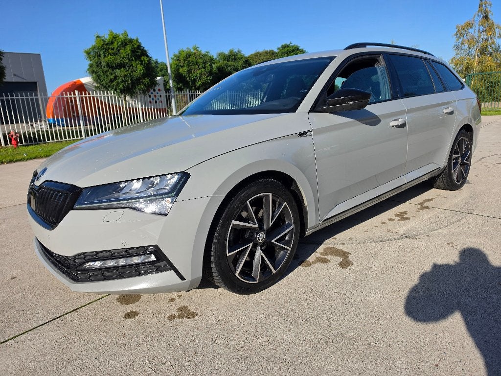 Skoda Superb Combi 1.5 TSI Sportline DSG Automaat + Garantie, Autos, Argent ou Gris, Achat, Entreprise, Alcantara