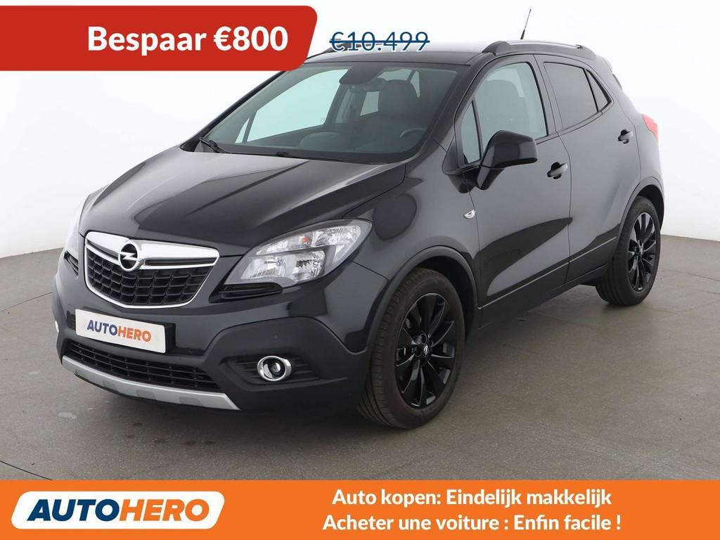 Opel Mokka 1.4 Turbo Color Edition ecoFlex (bj 2016), Auto's, Voorwielaandrijving, Gebruikt, Zwart, Leder