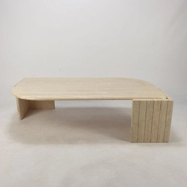 Table basse en travertin  Roche Bobois, Enlèvement, Utilisé