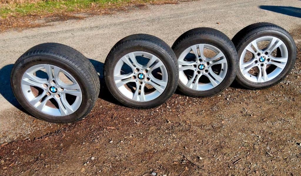 Jantes originales BMW avec des pneus été 205/55-16, Auto-onderdelen, Banden en Velgen, Ophalen, Gebruikt, 16 inch, Banden en Velgen