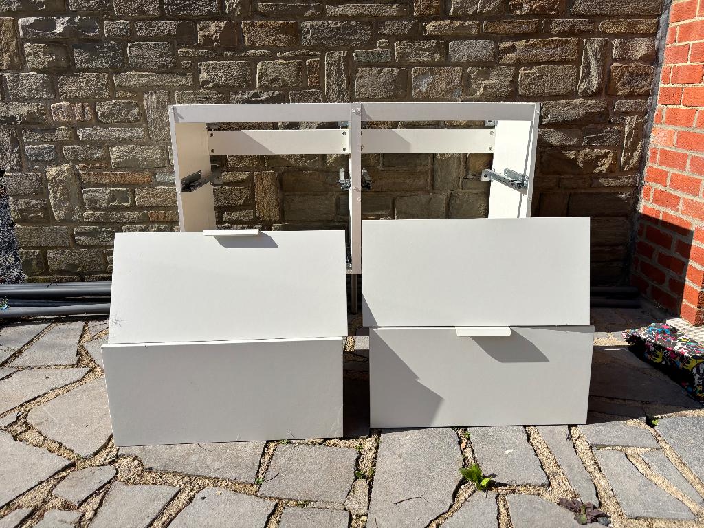 Meuble salle de bain + lavabo IKEA, Ophalen, (Half)hoge kast, Gebruikt, 100 tot 150 cm