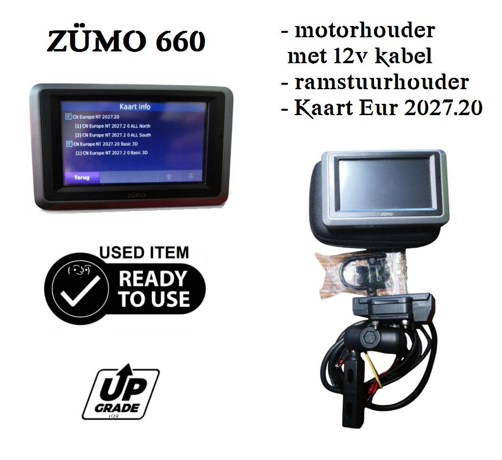 Zumo 660 + accessoires + kaart Eur 2027.20, Motoren, Accessoires | Navigatiesystemen, Ophalen, Gebruikt