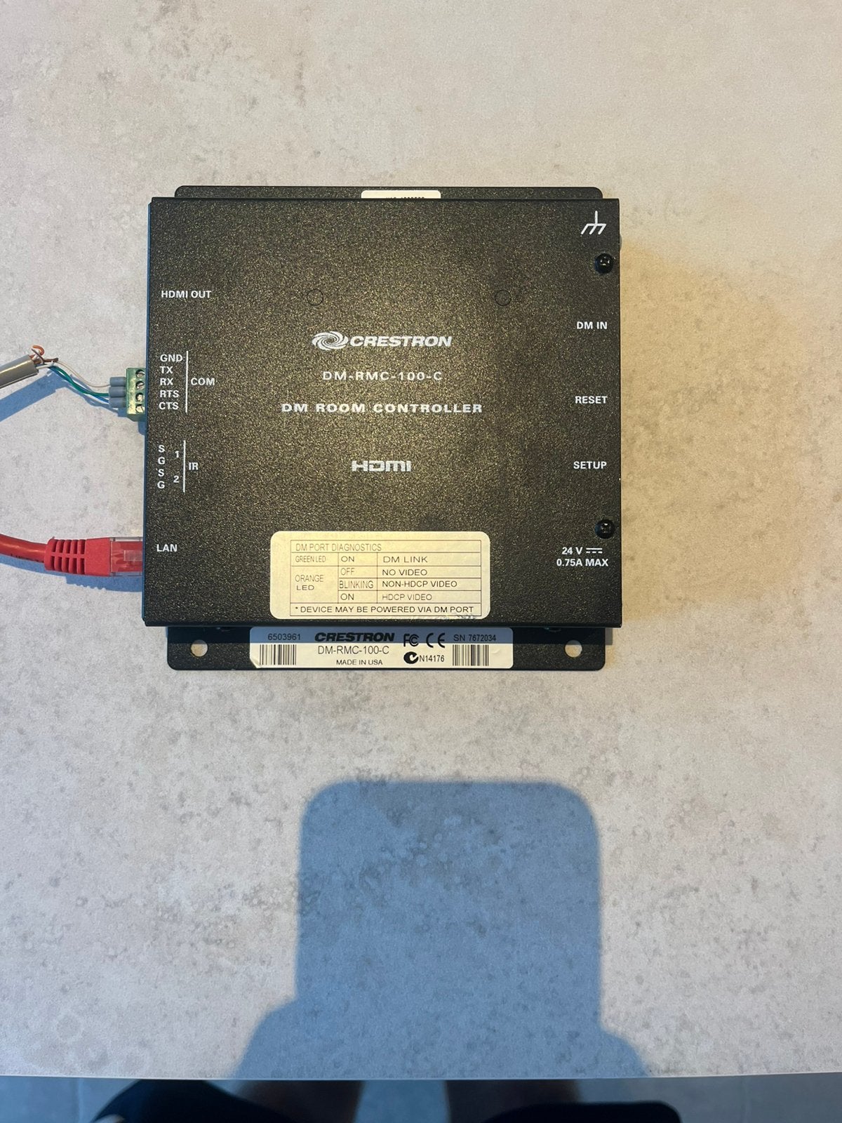 Crestron DM RMC 100 C, Ophalen, Gebruikt