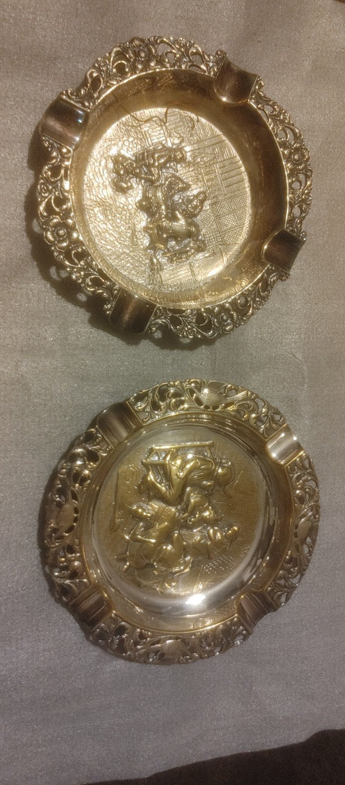 Cendrier asbak cigarette motif argent plaqué verzilverd 1960, Collections, Enlèvement ou Envoi, Comme neuf, Cendrier