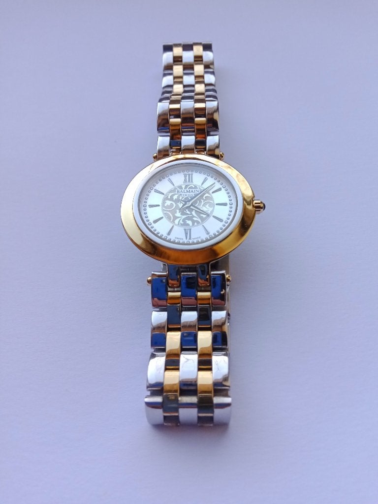 Montre Femme Pierre Balmain Or/Acier - Rare avec Boîte, Montre-bracelet, Or, Enlèvement, Utilisé