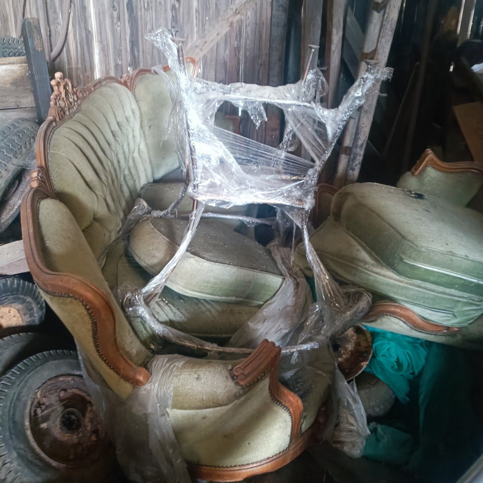 Sofa Antieke met voeten stoel, Ophalen
