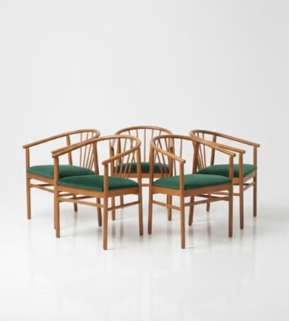 set scandinavische  vintage stoelen, Huis en Inrichting, Ophalen, Gebruikt