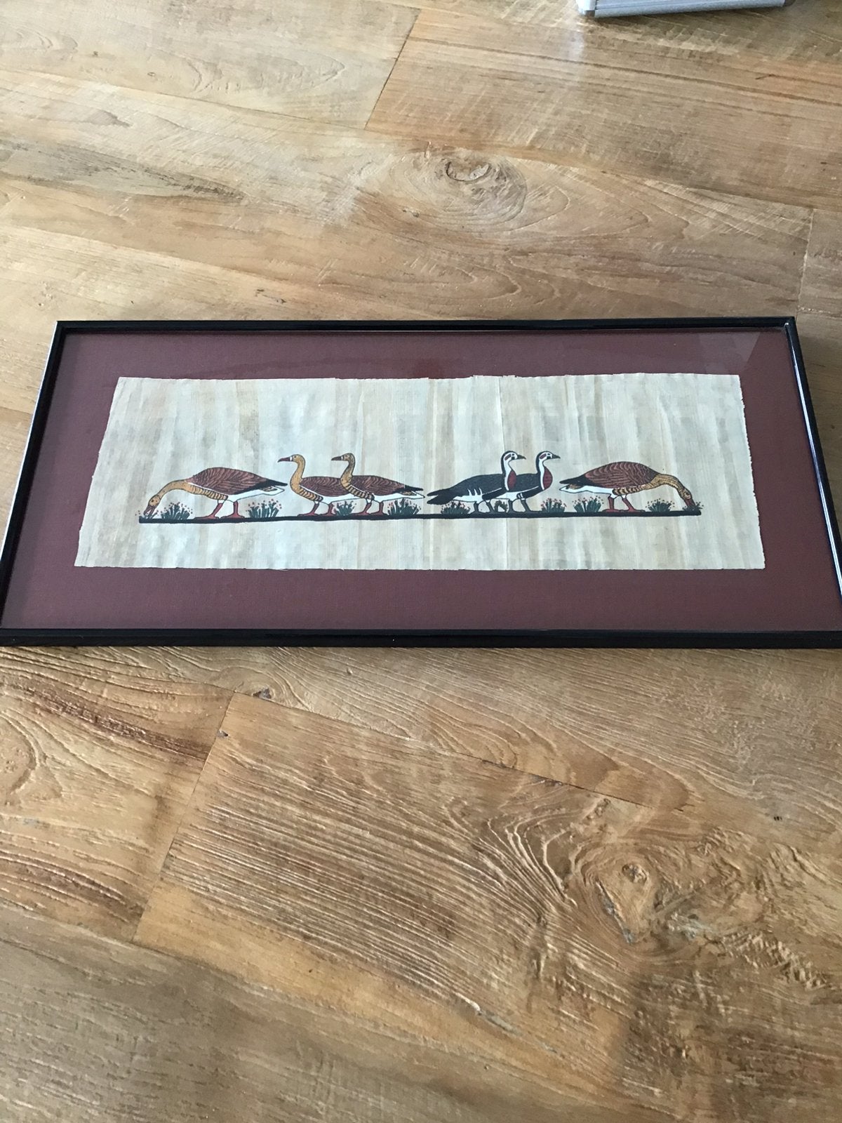 Cadre de 27x57 cm avec papyrus, Antiek en Kunst, Ophalen of Verzenden
