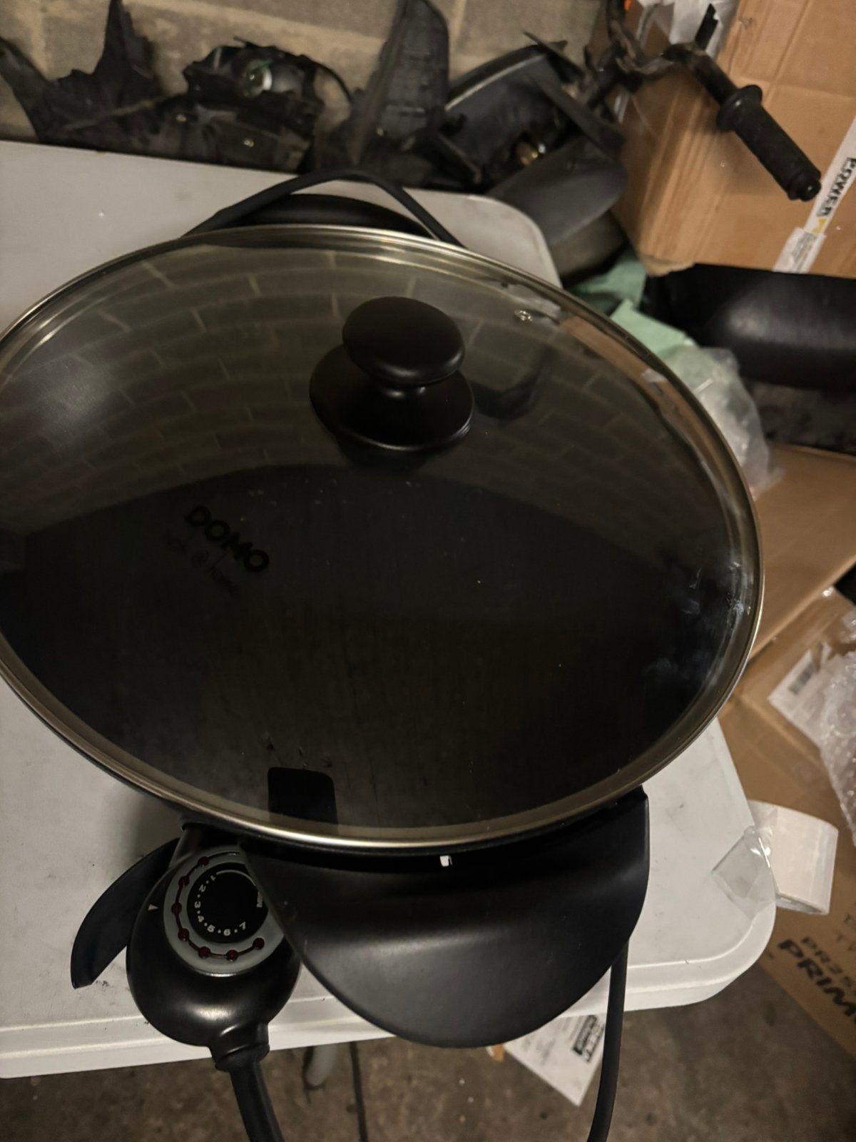 Wok électrique Domo, Electroménager, Enlèvement, Comme neuf
