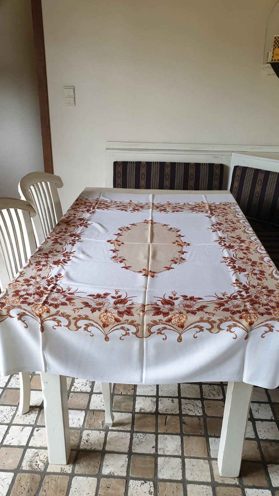 Vintage tafelkleed 165 x 125, Huis en Inrichting, Tafelkleed, Ophalen