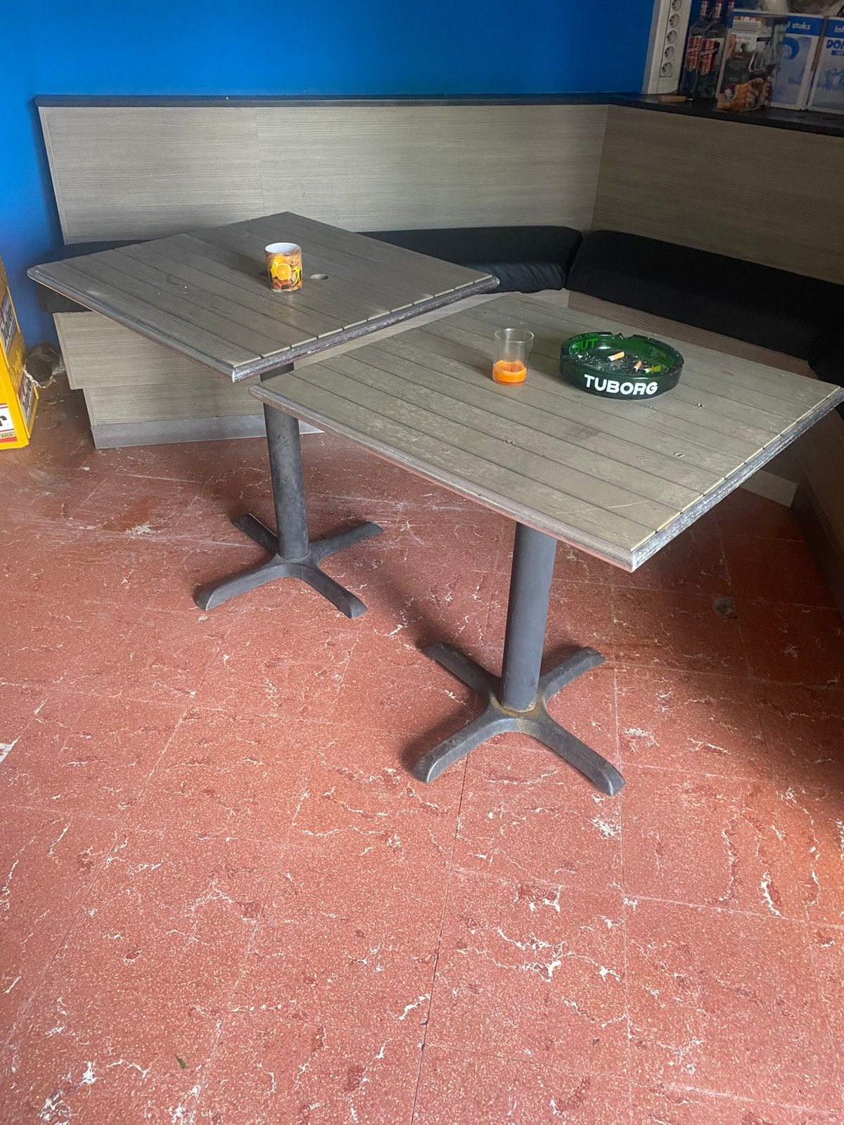 Terras tafels, Ophalen, Gebruikt, Vierkant, Kunststof