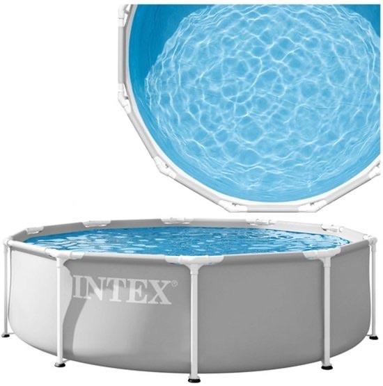 Intex zwembad met filter en accessoires, Jardin & Terrasse, Piscines, 200 à 400 cm, 300 cm ou plus, Rond, Comme neuf