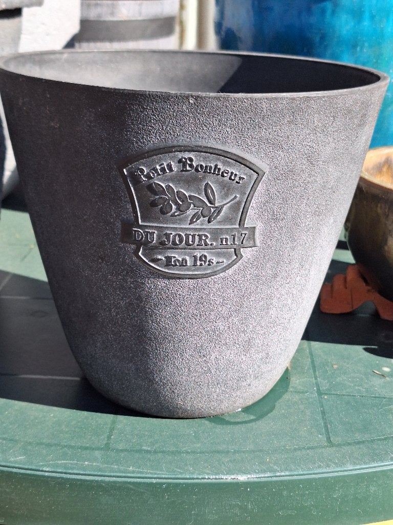 kunsstoffen bloempot, Tuin en Terras, Kunststof, Rond, Zo goed als nieuw, Minder dan 40 cm