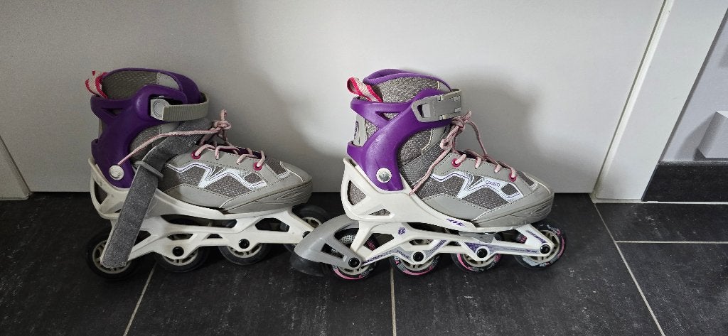 inline skates Kinderschaatsen rolschaatsen, Sport en Fitness, Skeelers, Verstelbaar, Kinderen, Zo goed als nieuw, Inline skates 4 wielen