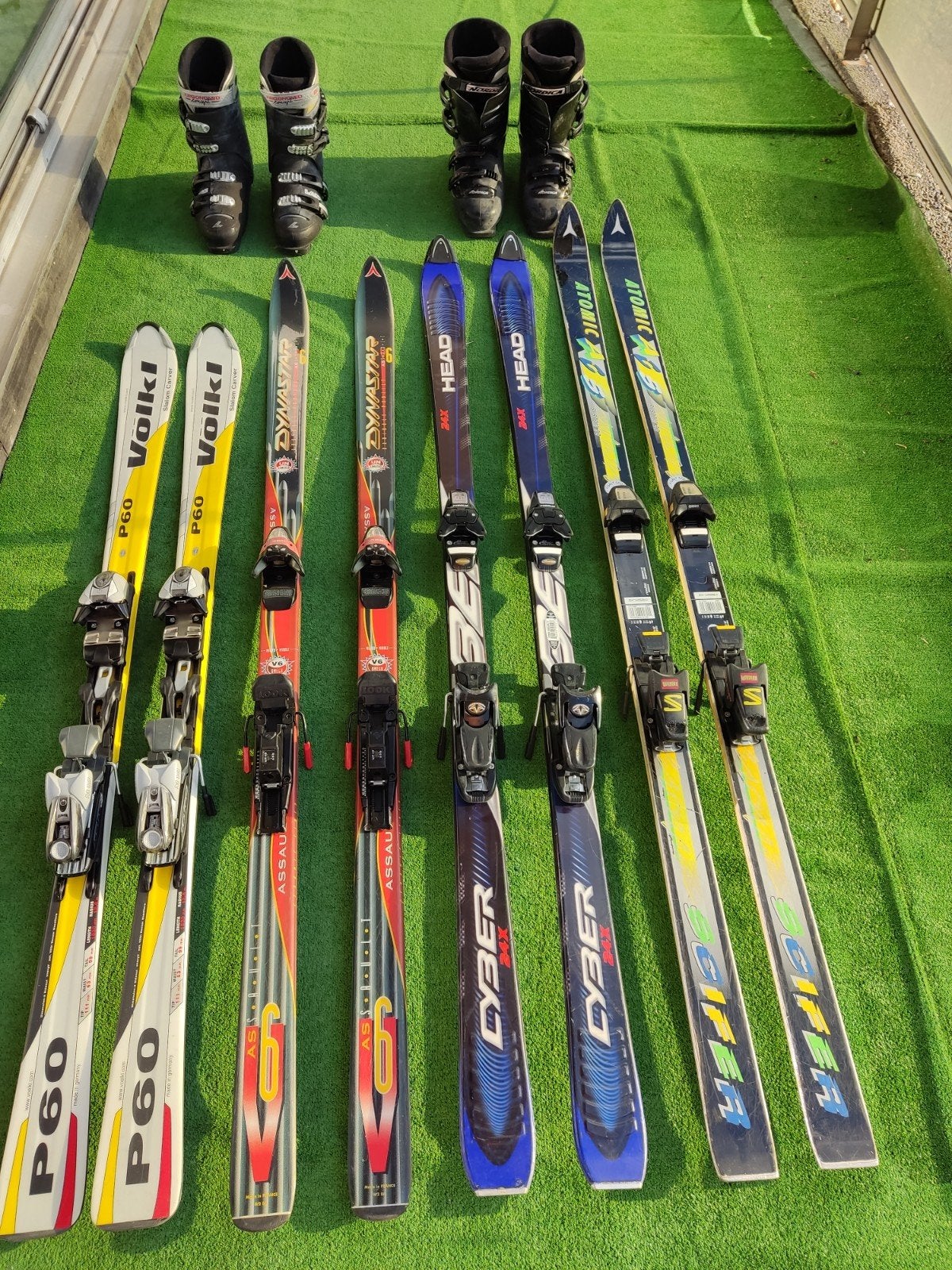 4 paar ski's compleet, Ophalen, Gebruikt, Ski, Ski's