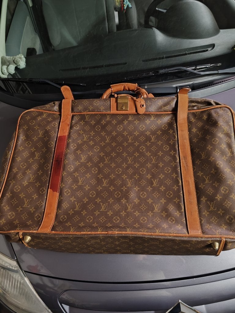 Valise vintage, Handtassen en Accessoires, Overige materialen, Gebruikt, Slot, 35 tot 45 cm