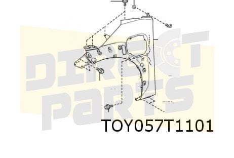 Toyota BZ4X voorscherm Links Origineel! 5381242370, Neuf, -, -, Garde-boue