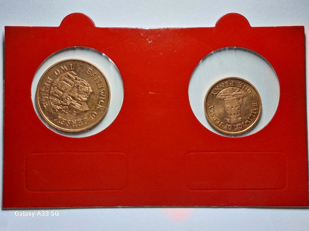 Jersey ,Elisabeth II , UNC 2 pièces, Enlèvement ou Envoi, Autres pays, Monnaie en vrac