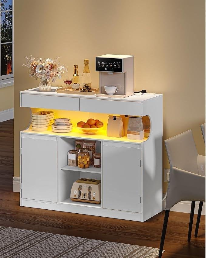 Buffet blanc moderne et pratique, Avec tiroir(s), 25 à 50 cm, Pin, Comme neuf