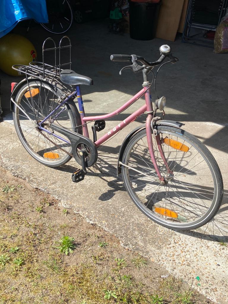 Oude kinderfiets, Ophalen, Gebruikt, Handrem