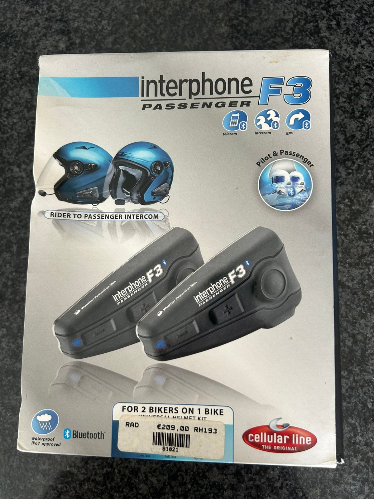 Interphone F3 Rider Passenger Intercom, Ophalen of Verzenden, Zo goed als nieuw