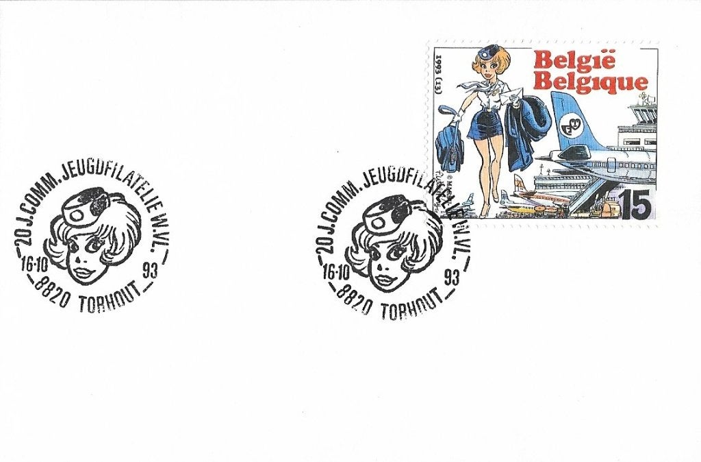 1993 - BELGIQUE - FDC Natasja [Y&T 2528] + TORHOUT, Non oblitéré, Avec enveloppe, Oblitération 1er jour, Envoi