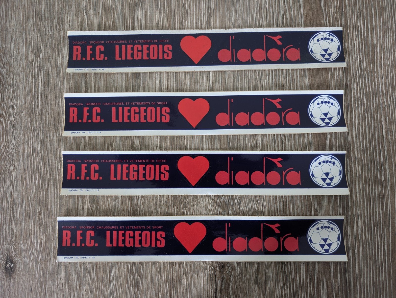 Autocollants vintage R.F.C. Liegeois, Enlèvement ou Envoi