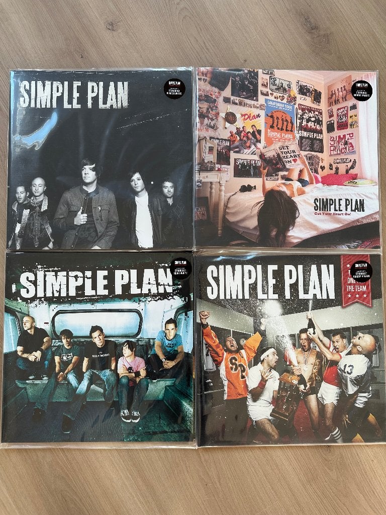 LP's Simple Plan - 4 stuks, CD & DVD, Vinyles | Rock, 12 pouces, Autres genres, Enlèvement, Vinyle coloré