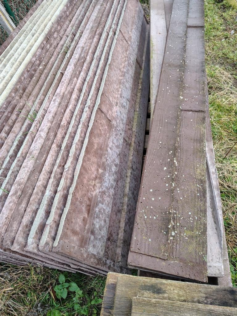 Betonnen platen en palen, Tuin en Terras, Schuttingen, Ophalen