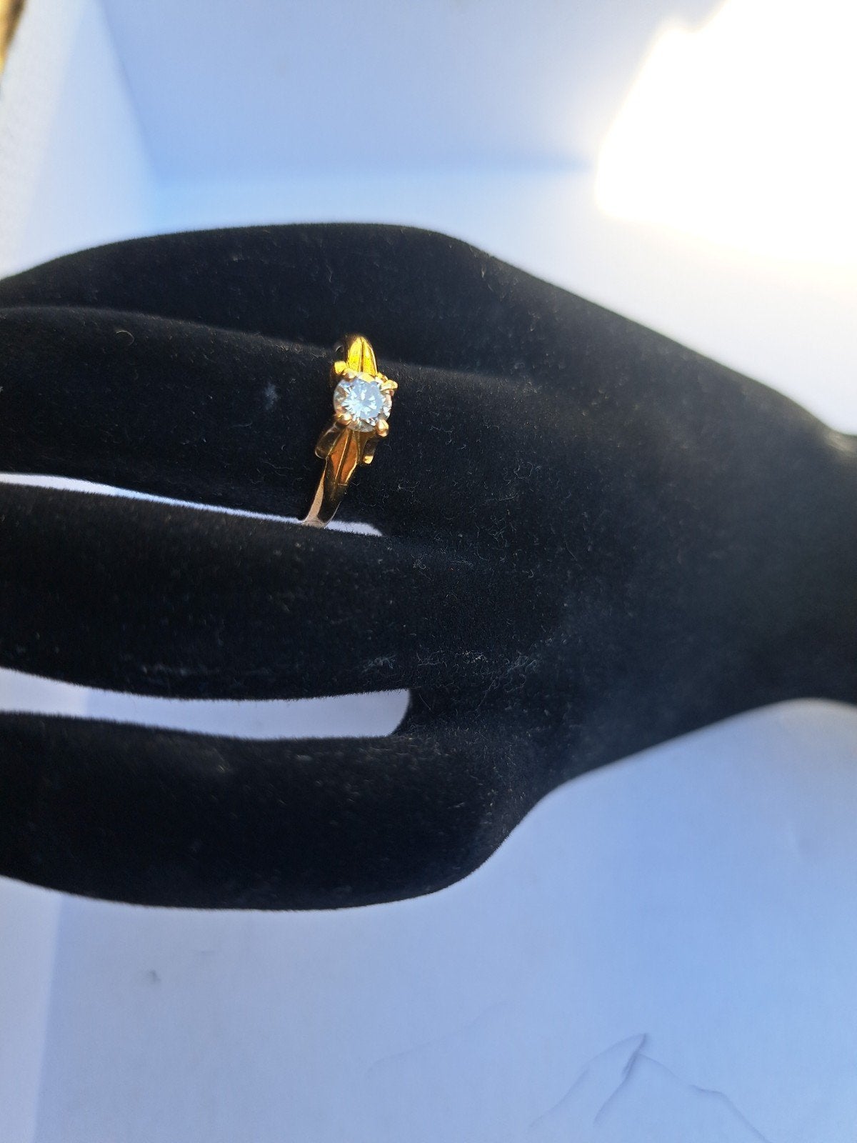bague en 18k et dia. +- 0,4k et 2,52g, Handtassen en Accessoires, Ringen, Ophalen of Verzenden, Met edelsteen, Dame, Goud