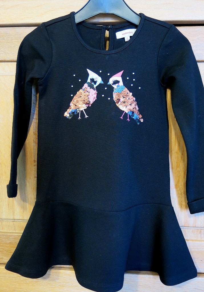 Robe noire Catimini, 4 ans (104), état neuf, Kinderen en Baby's, Catimini, Meisje, Ophalen of Verzenden, Zo goed als nieuw