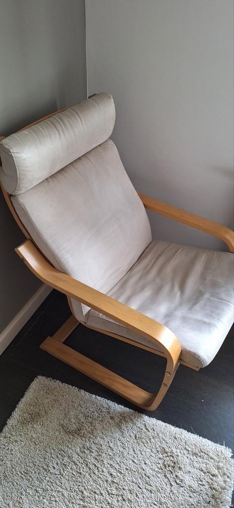 Ikea fauteuil 2stuks €30per stoel. Steeds hoes ingelegd, Enlèvement, Comme neuf, Bois