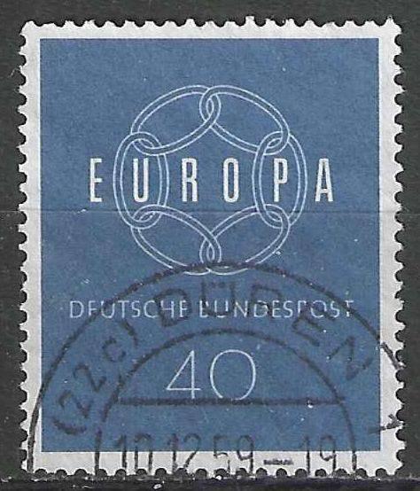 Allemagne Bundespost 1959 - Yvert 194 - Europe - 40 p. (ST), Envoi, Affranchi