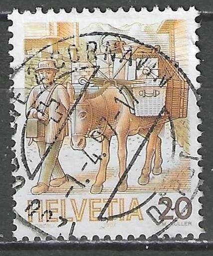 Suisse 1987 - Yvert 1264 - Transport postal (ST), Envoi, Affranchi