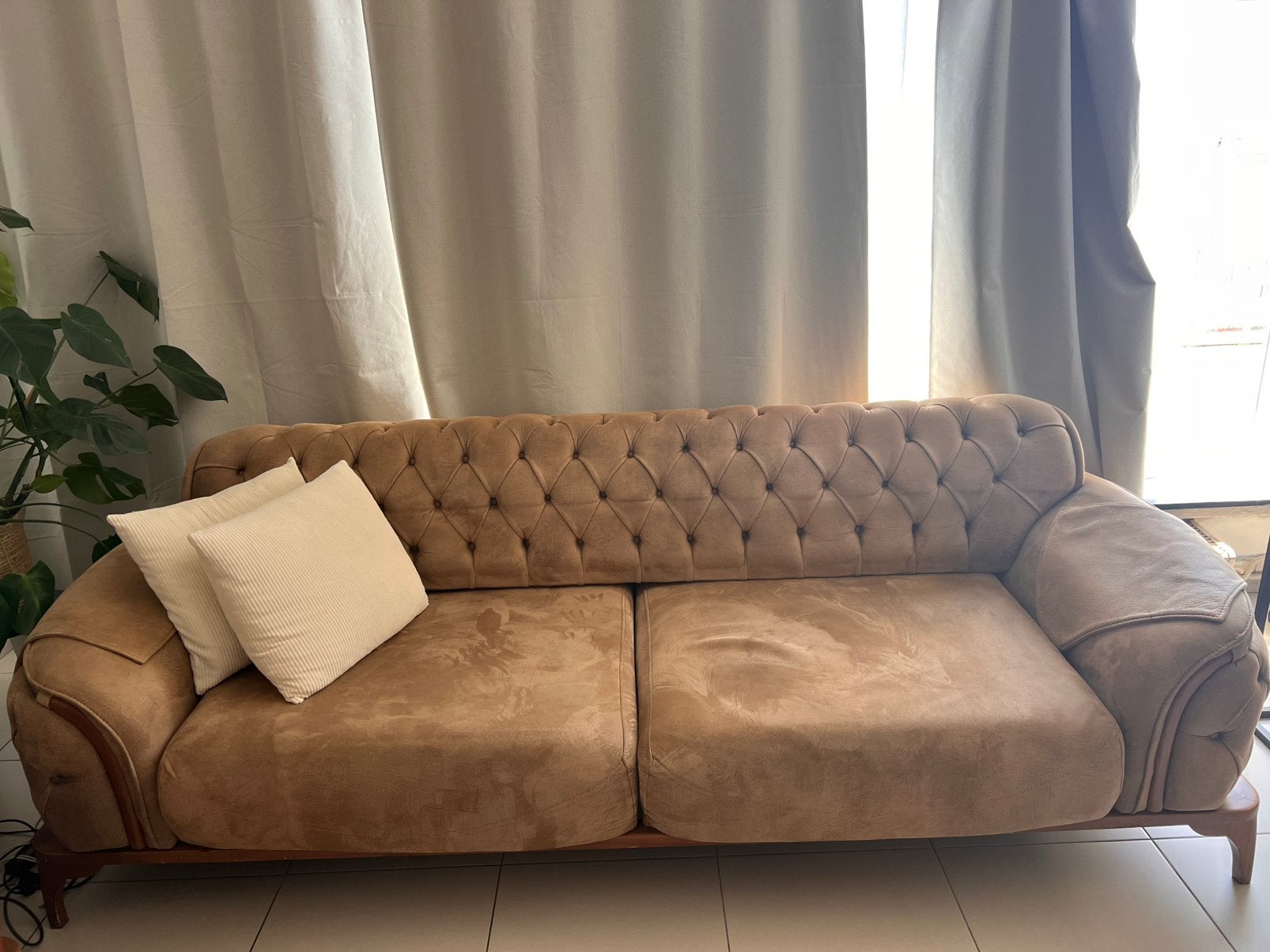 Zetet set 2x 3-zit en 2x clubzetel, Huis en Inrichting, Zetels | Zetels, Ophalen, Kunststof, Gebruikt, Vintage