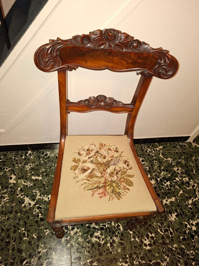 Antieke Victoriaanse Stoel, Maison & Meubles, Chaises, Victoriaans, Bois, Comme neuf, Brun