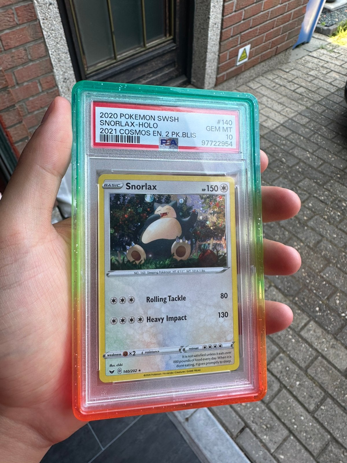 Pokemon snorlax 140/202 psa 10 graded slab, Ophalen, Nieuw