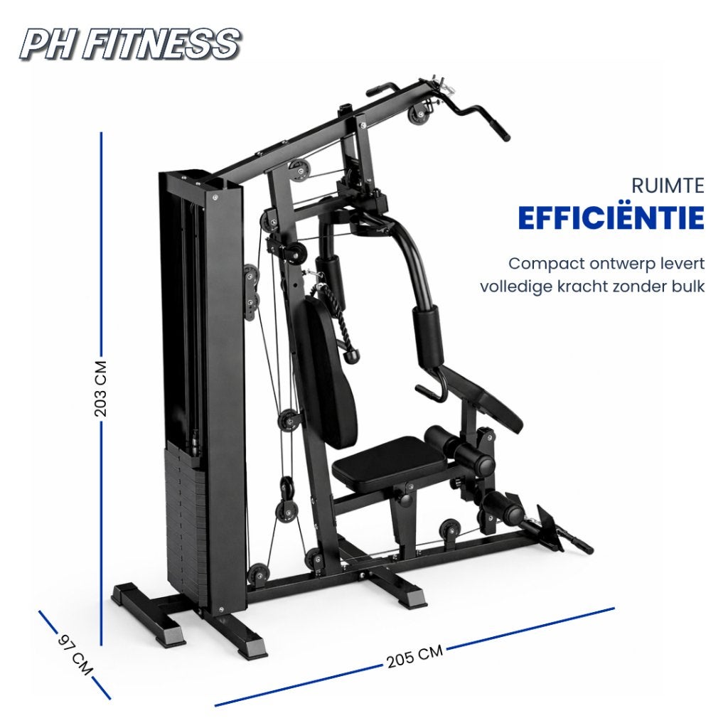 PH Fitness Heavy Duty Gym - Krachtstation 100KG, Sport en Fitness, Fitnessmaterialen, Ophalen, Nieuw, Armen, Overige typen