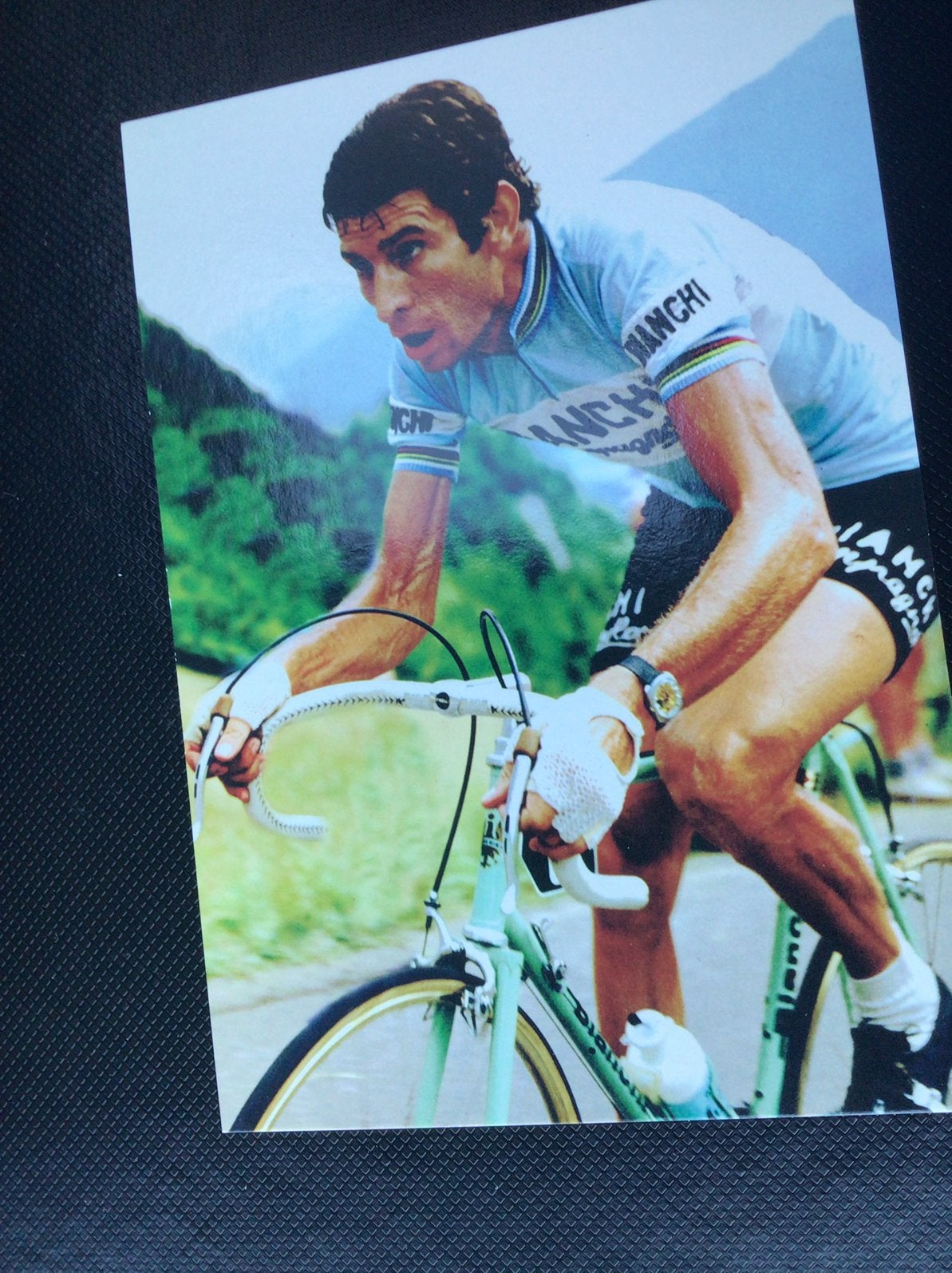 Wielerkaart team bianchi felice gimondi, Ophalen of Verzenden, Zo goed als nieuw