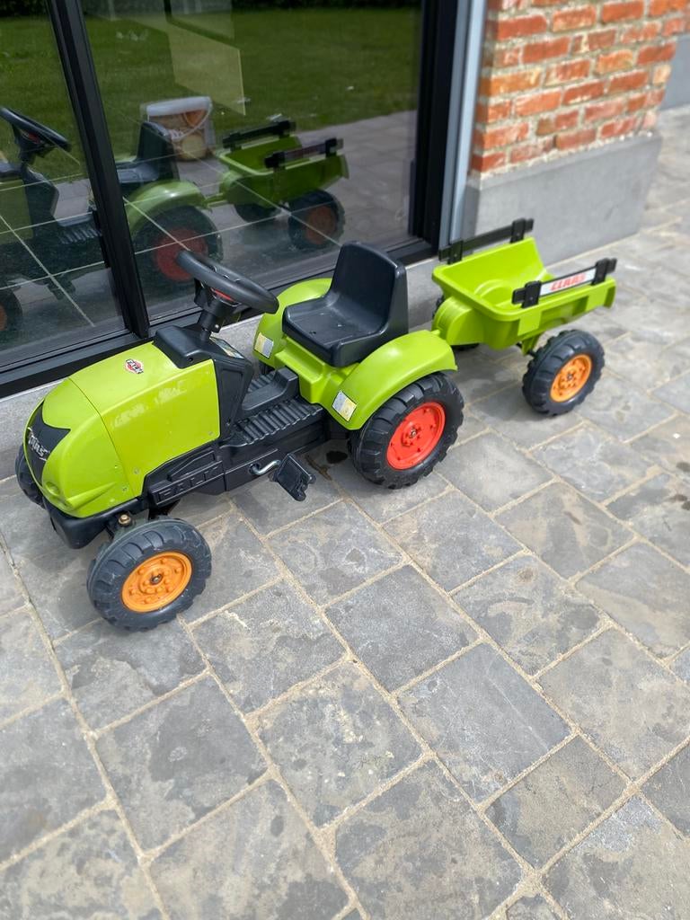 Kinder tractor  met aanhangwagen, Ophalen, Zo goed als nieuw