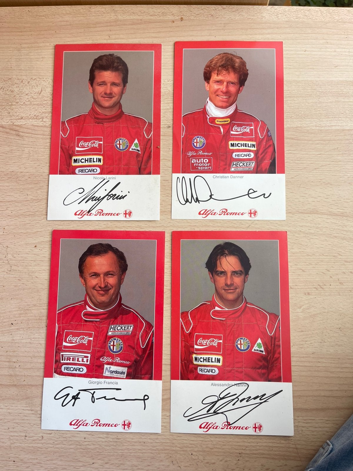 Photos pilotes Alfa Romeo corse, Enlèvement, Alfa Romeo