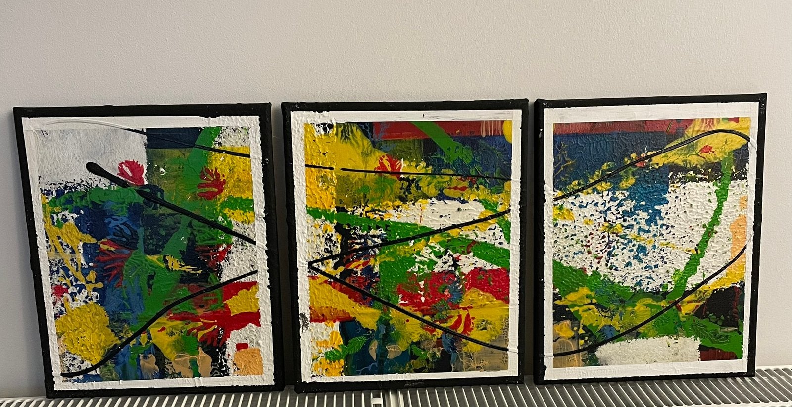 3 luik in acrylverf, Ophalen