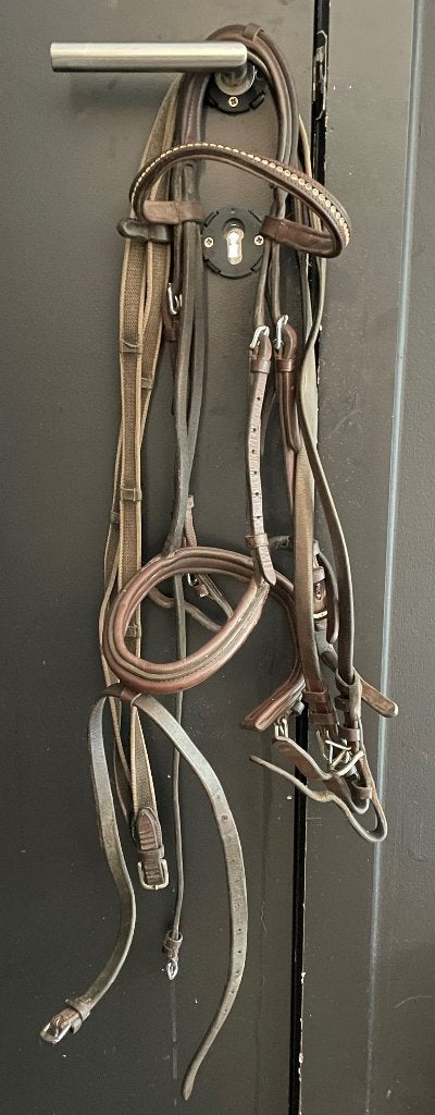 Bruin hoofdstel, Dieren en Toebehoren, Ophalen, Bruin, Cob, Inclusief teugels