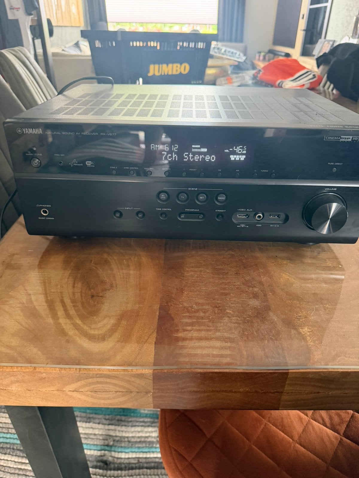 Yamaha RX-V677 hdmi 7.2 receiver wifi topstaat, TV, Hi-fi & Vidéo, Amplificateurs & Ampli-syntoniseurs, Enlèvement ou Envoi, Comme neuf