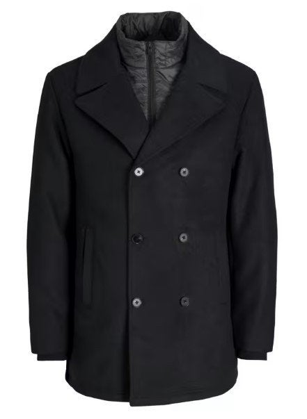 Jack & Jones Detroit Peacoat Jacket Dark Zwart - M, Maat 48/50 (M), Zwart, Nieuw, Jack&Jones